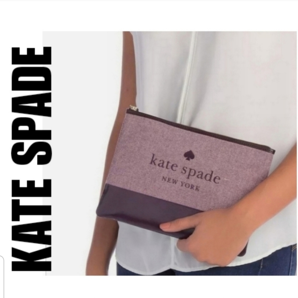 Kate Spade two toned purple clutch